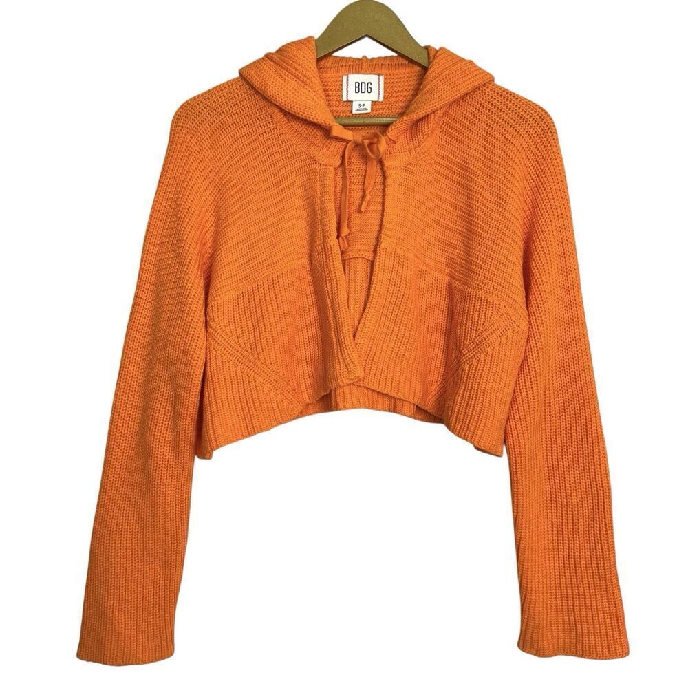BDG Urban Outfitters Oversized Cropped Cardigan Sweater Hoodie Small Boho Y2K - Picture 1 of 7